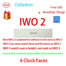 Смарт-часы IWO 1:1 Обновление 2-го поколения сердечного ритма IWO 2 умные часы Bluetooth MP3-плеер часы для Android iOS vs IWO 3