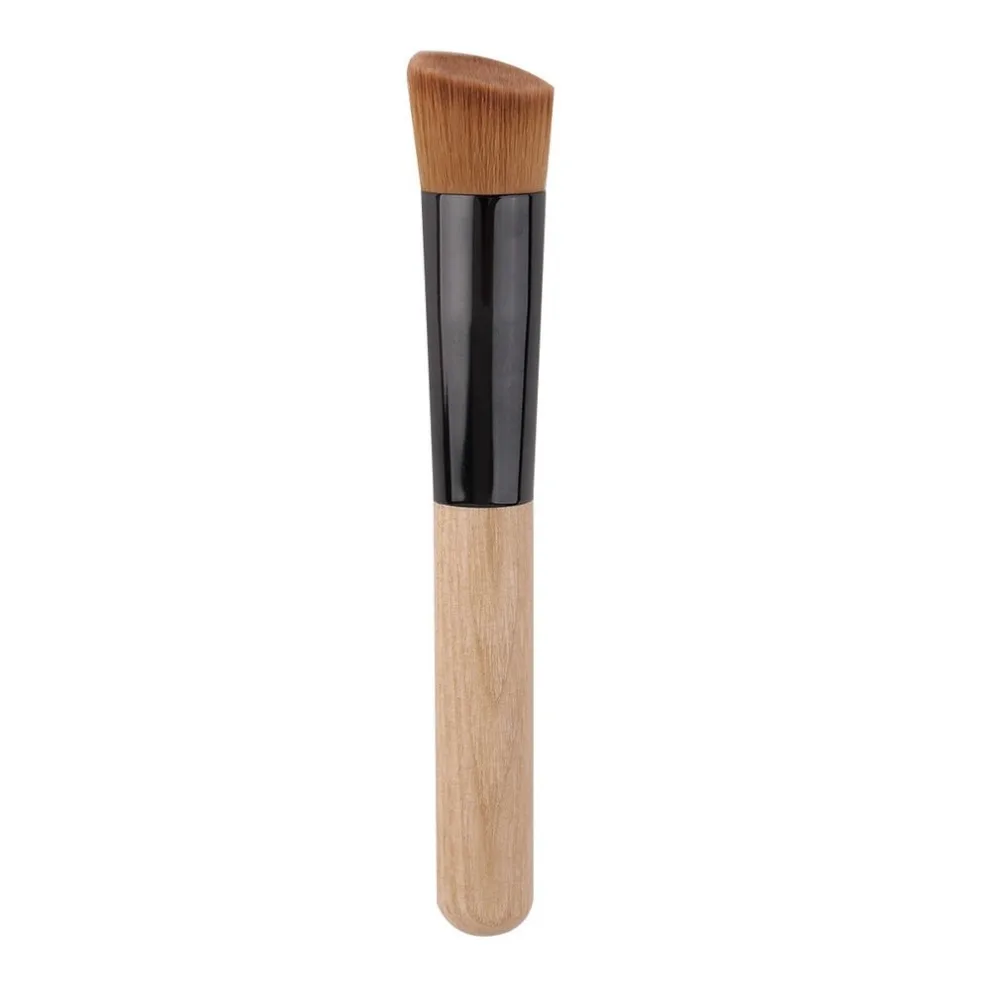 Модный Полный профессиональный набор для макияжа, 15 цветов, палитра консилеров для макияжа лица+ плоская угловая кисть с деревянной ручкой, простое использование