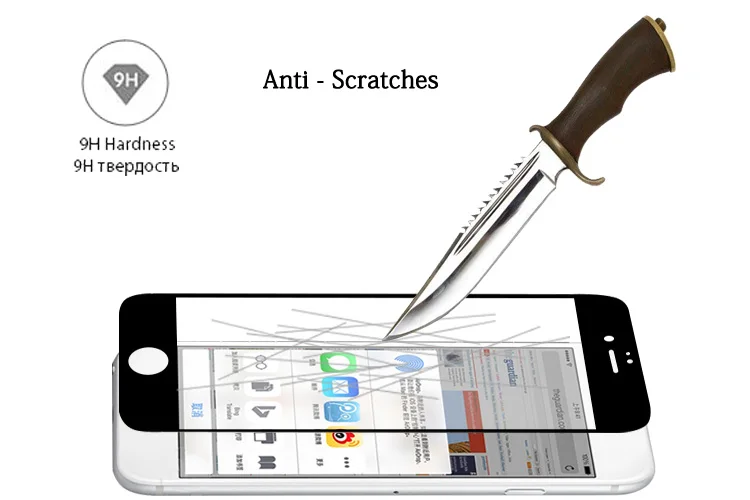 В продаже 3D закругленные края упрочненная Защитная пленка для экрана для iPhone 6 Plus 6s Plus 5," закаленная стеклянная плёнка полностью покрывающая стеклянную пленку