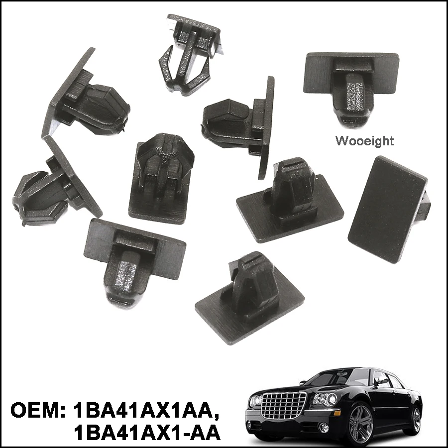 10Pcs 1BA41AX1AA 1BA41AX1-AA For Chrysler 300 Dodge Charger Magnum 2006 2007 2008 Black Plastic Rocker Molding Panel Clips