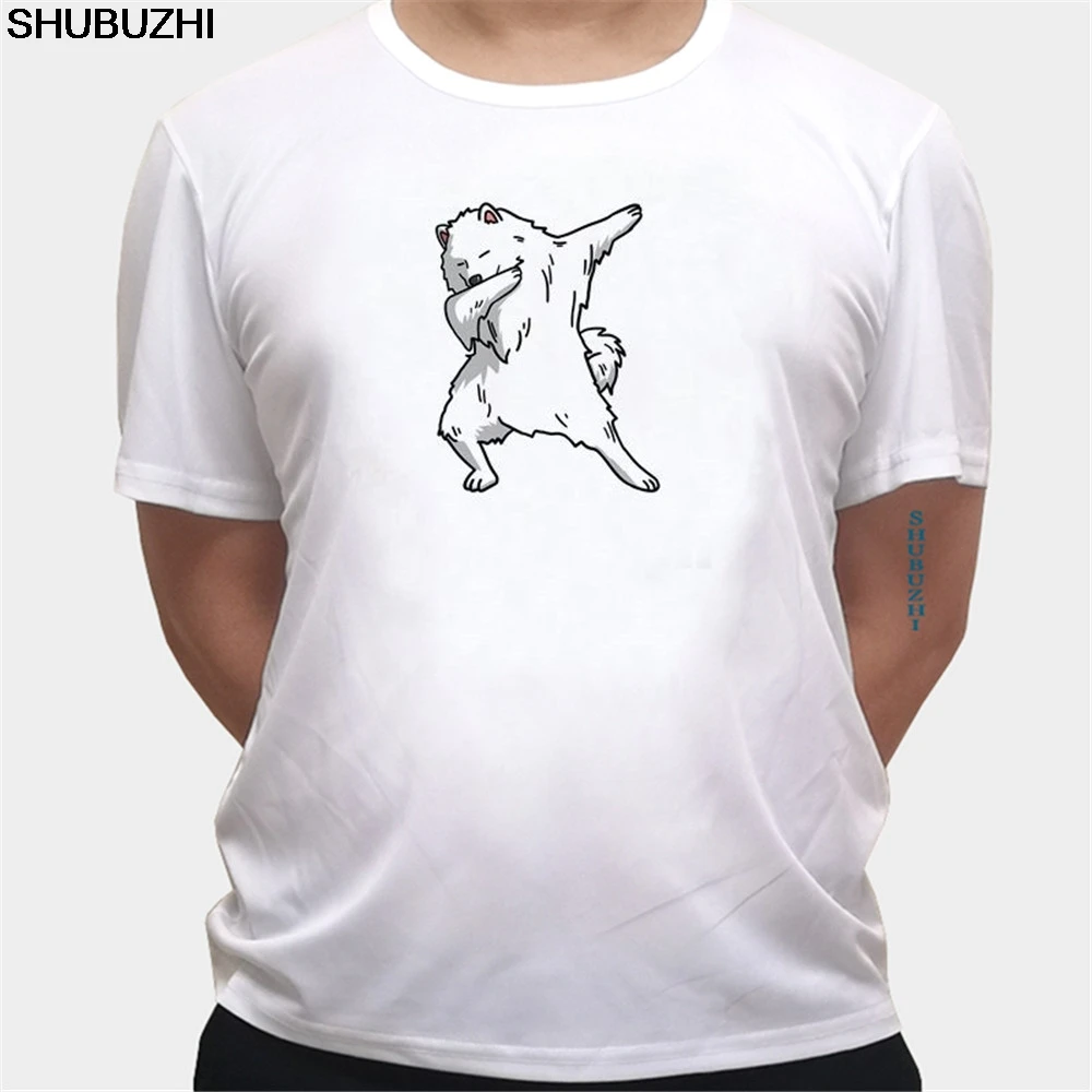 

Samoyed T-shirt Men's Geek Short Sleeve Thanksgiving Day Custom Plus Size Couple Shirts 4xl 5xl male bigger size tee-shirt