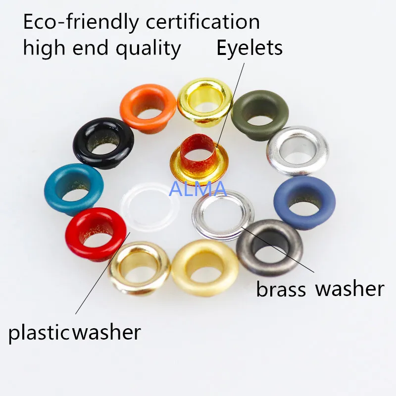 Buy 100set 3pcs/set Metal brass enamel eyelets with