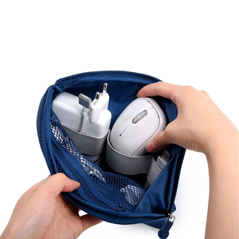 

Men Creative Shockproof Travel Digital USB Charger Cable Earphone Case Makeup Cosmetic Organizer Accessories Bag for Women 2019