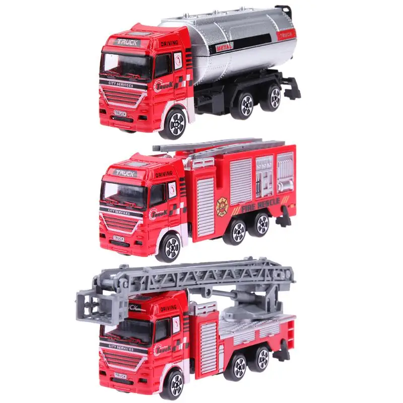 

High Simulation Mini Fire Engine Model Alloy Vehicles Truck Toy Kids Gift Model Control Ladder Truck Toy Models for Collection