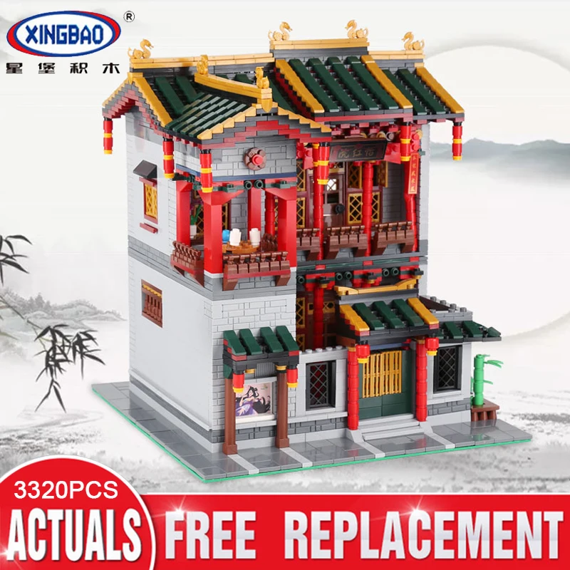 

XingBao 01003 3320Pcs Creative MOC Series Chinese architecture Set Children Educational Building Blocks Bricks Toys Model Gifts