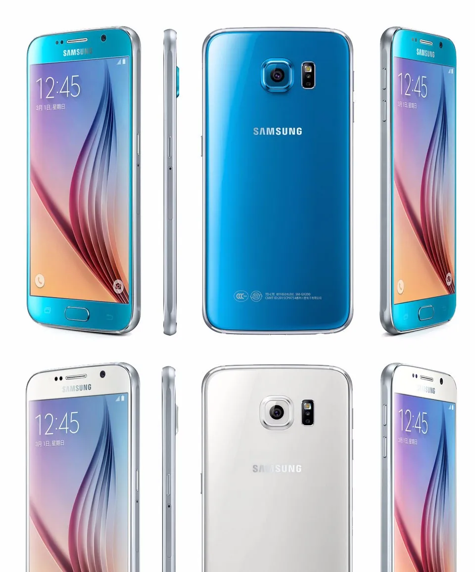 Мобильный телефон samsung Galaxy S6 G920F S6 Edge G925F G925P, четыре ядра, 3 Гб ОЗУ, 32 Гб ПЗУ, 16 МП, 5,1 дюйма, Android 5,0, отремонтированный