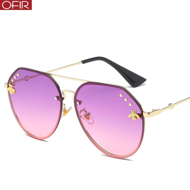 OFIR Irregular Little Bee Sunglasses Women Retro Personality Sunglasses Women Brand Designer