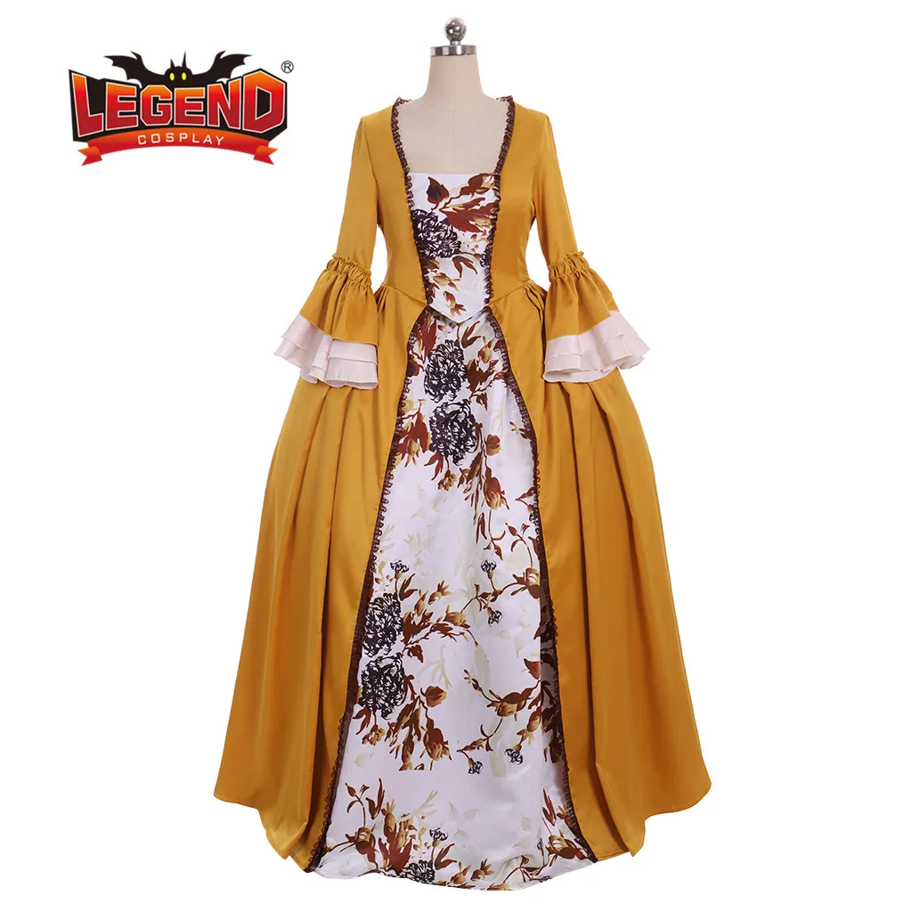 

Outlander Claire Randall cosplay costume rococo dress outlander Claire yellow dress costume paris gown dress