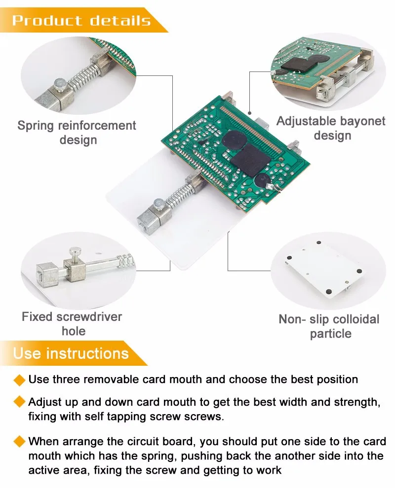 JAKEMY из металла, pcb держатель приспособления подставка с зажимом для iPhone Sumsang материнская плата починка смартфона инструменты