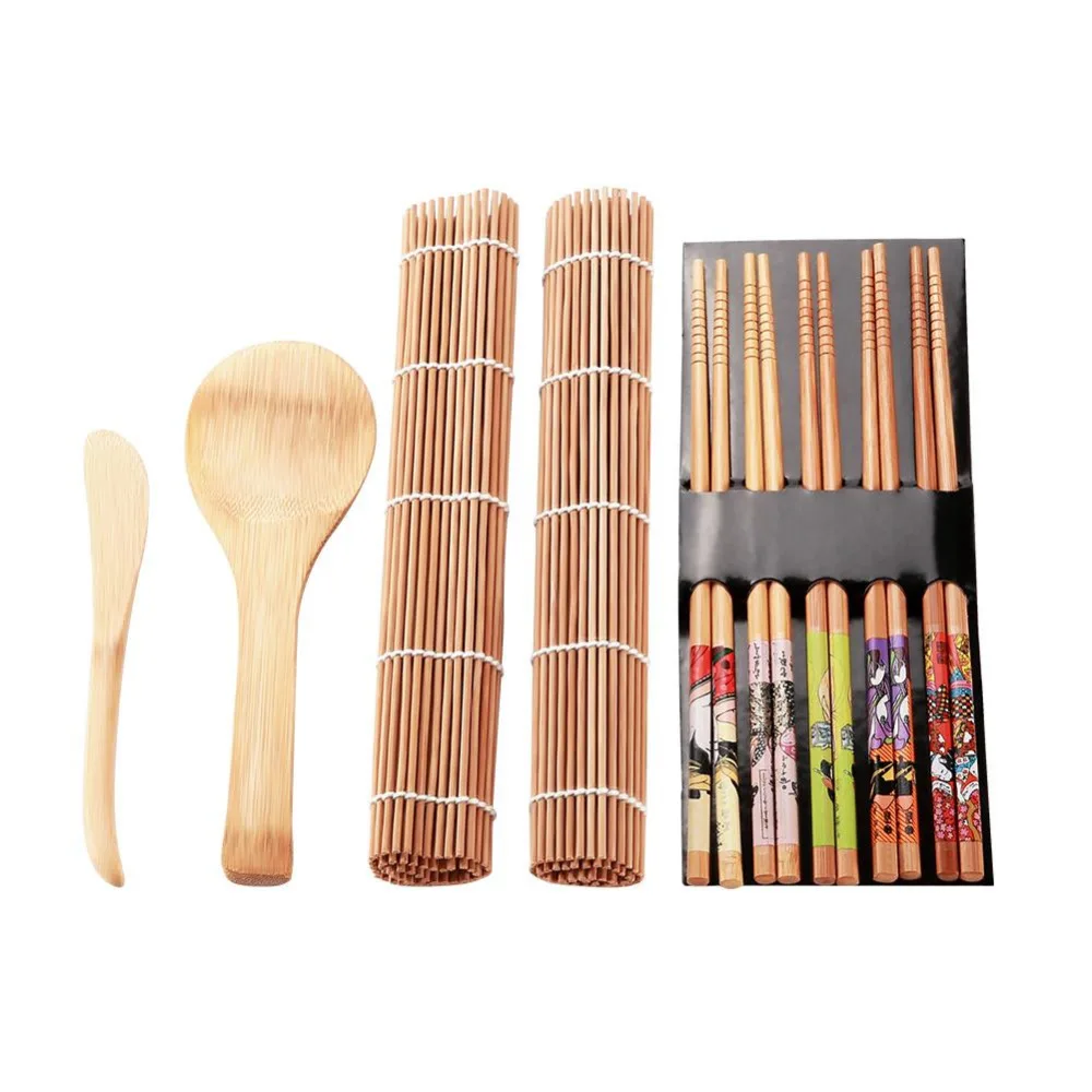 8Pcs/set Bamboo Sushi Making Kit Family Office Party Homemade Sushi