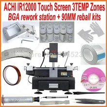 ACHI ir12000 3 тепла зон паяльная станция+ 27 шт. 90 мм Универсальный BGA трафареты Диагональ Reball станция 18 бесплатный подарок