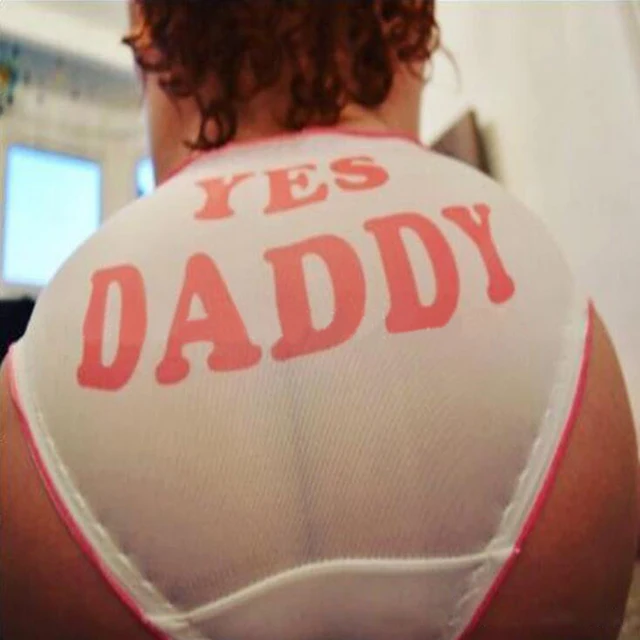 Hq New Sexy Women Yes Daddy Letter Print Pink Briefs Fashion Cute Printed Womens Underwear Hq New Sexy Women Yes Daddy Letter Print Pink Briefs Fashion Cute Printed Womens Underwear