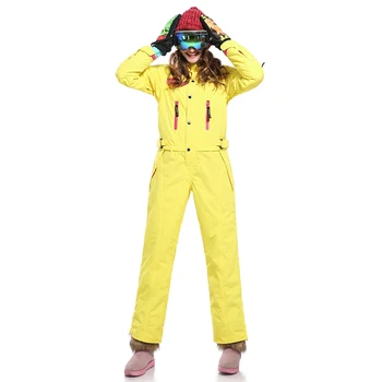 

High quality pink ski suit windproof Waterproof Winter new double version of super warm and breathable thickening ski suit