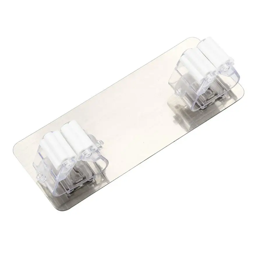 Настенный держатель для хранения швабры щетка метла вешалка для хранения шкаф-органайзер для кухни с навесным аксессуаром подвесной кухонный инструмент 50 - Цвет: Белый
