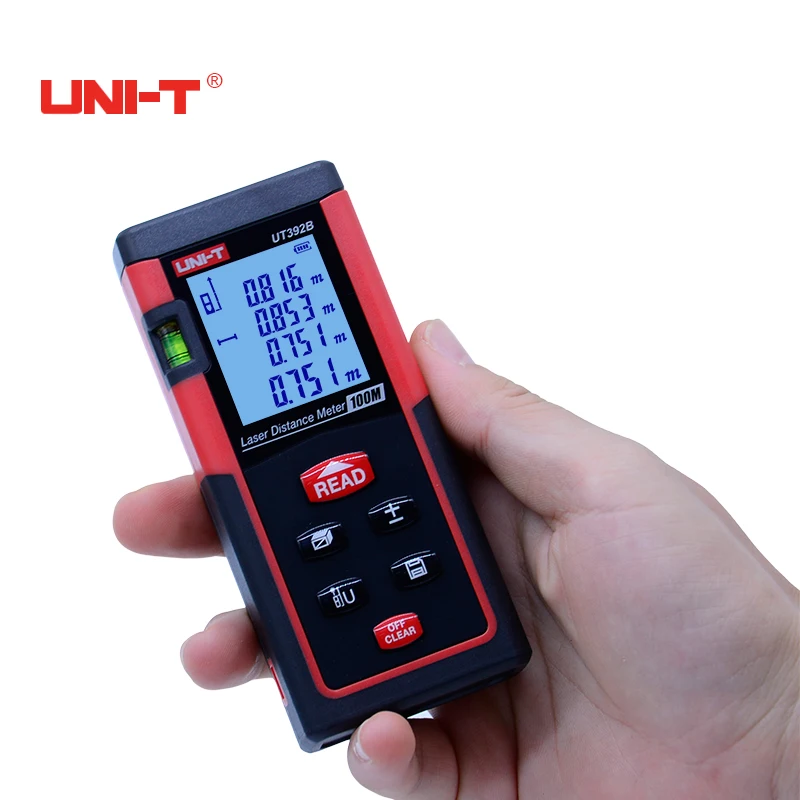

UNI-T UT392B Laser Distance Meter 100M Laser Rangefinder Area & Volume Calculation Tool with level bubble