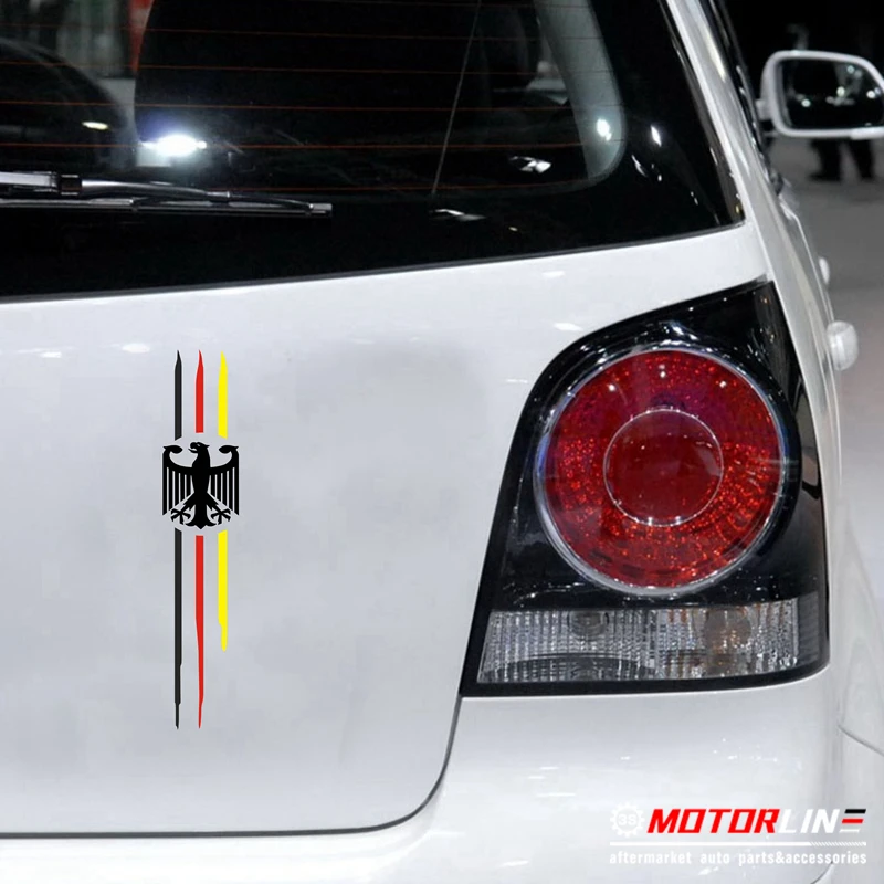 

German Eagle Flag Stripes Germany Decal Sticker Car Vinyl pick size color no bkg