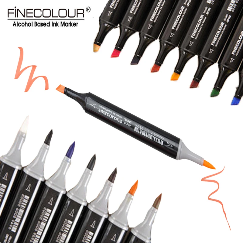 Finecolour мягкие ручки для кистей художественные маркеры тона кожи Аниме Манга