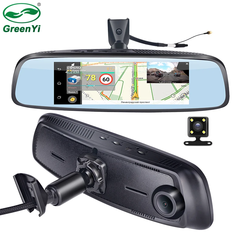 GreenYi 7 84 &quotСпециальный 4G LTE Автомобильная камера зеркало Android ADAS GPS DVR регистратор
