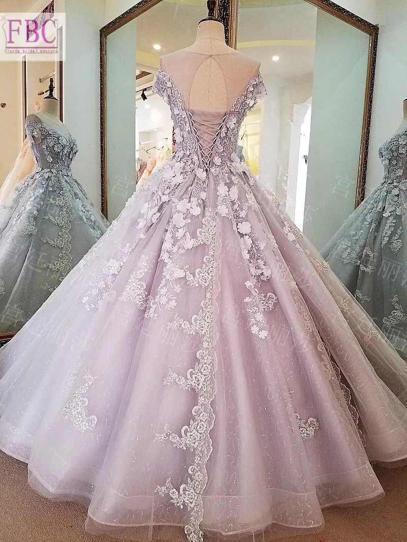 Light Purple Ball Gown Prom Dresses 