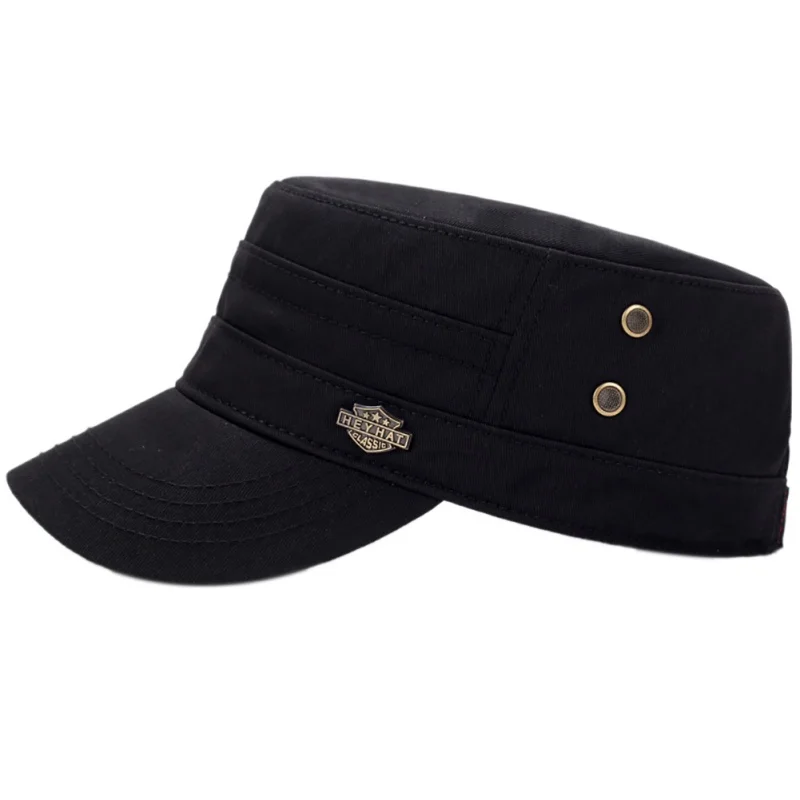 

1PC Flat Top Cap Cotton Men Women Adjustable Sunshade Portable Hat Head Wear Sportswear Accessories