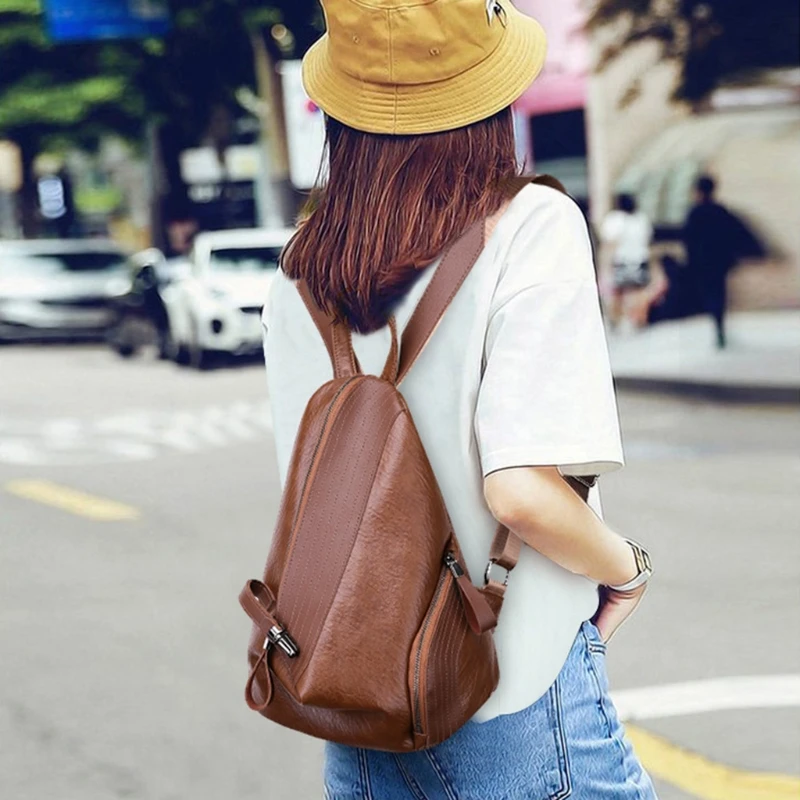 

Women Fashion Small Backpack 2018 Travel Leather Backpacks Bookbag Rucksack Shoulder School Bag New Luxury Design