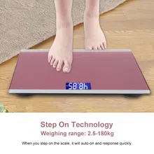 Электронные весы из закаленного стекла, Сохраняющие форму, инструмент для измерения здоровья, электронные ванные комнаты, умные весы 180 кг