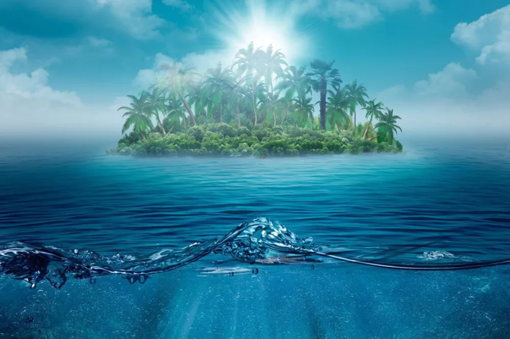 3033 Landscape Nature Sea Ocean-Wall Sticker Art Poster For Home Decor Silk Canvas Painting