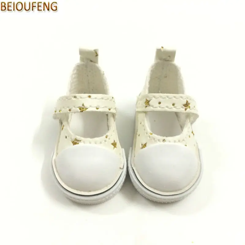 Beioufeng الأزياء دمية 5 سنتيمتر الأحذية حذاء رياضة أحذية للدمى ، عارضة الأحذية الرياضية لعبة الأحذية للمنسوجات دمى 2 زوج