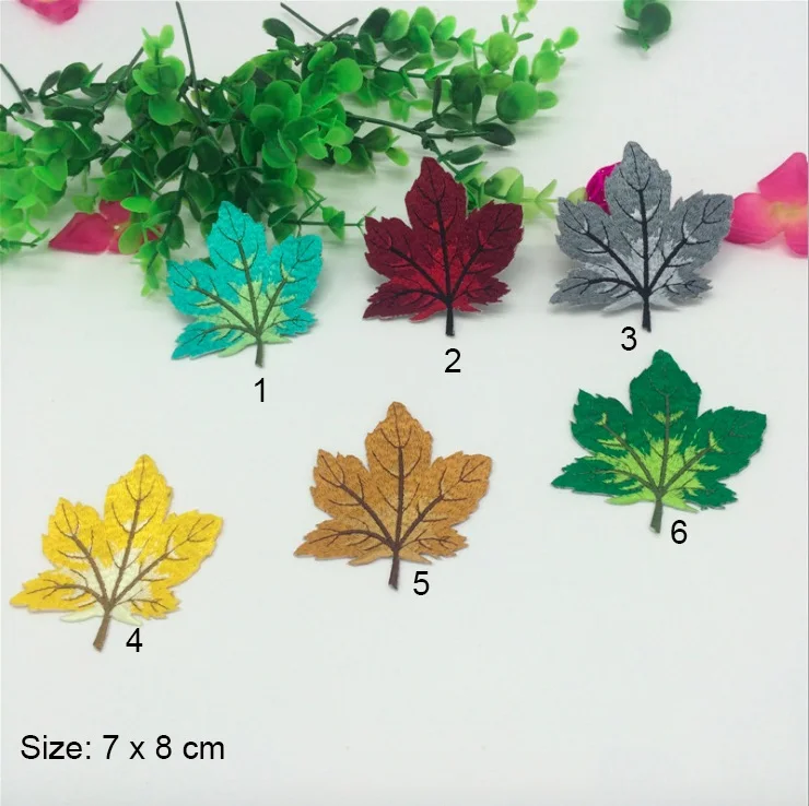 2pcs maple leaves embroidery applique patch for clothing iron on sew 2pcs maple leaves embroidery applique patch for clothing iron on sew