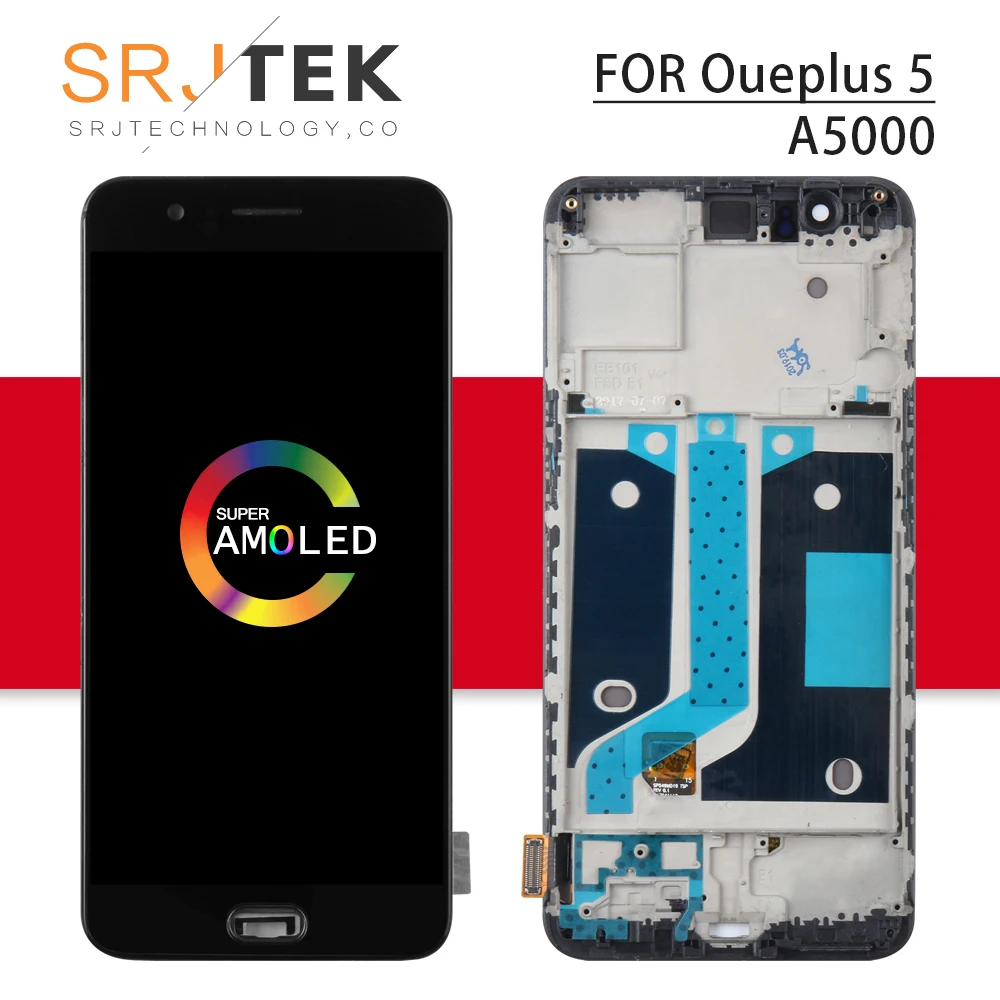 

For Oneplus A5000 LCD Display Touch Screen Digitizer Panel Glass Assembly For One Plus Five 1+5 Frame For One Plus 5 Display