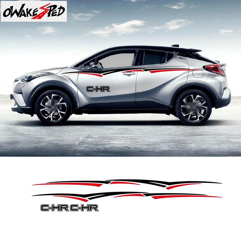 

Motor Sport Styling Decor Sticker Auto Body Waist Line Vinyl Stickers For Toyota C-HR Car Customized Accessories Decal