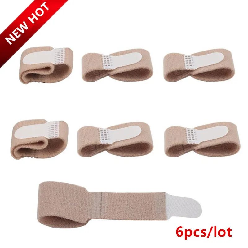 

Hamerteen Corrector 6 Pcs/lot Fabric Toe Finger Straightener Korektor Halux Valgus Plantar Fasciitis Alluce Valgo