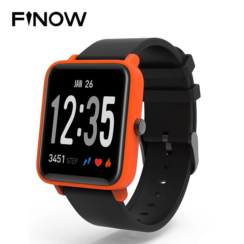 

Finow Fitness Smart Band IP67 Waterproof Smart Watch Support Pedometer Multi-Sports Mode Flipping To Wake Up Heart Rate Monitor