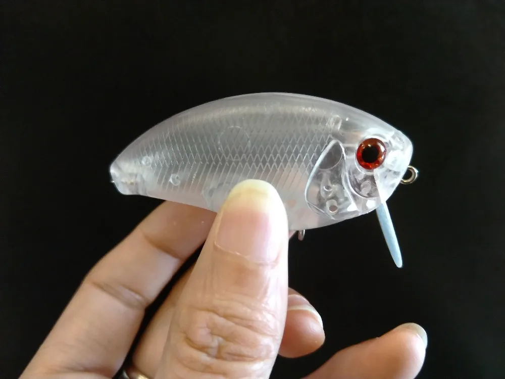 

GYFISHING 20 Pcs Unpainted New Rattles Wakebaits with Circuit Board Lip Fishing Crankbaits Lures Body