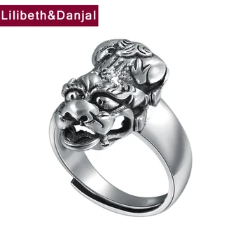 

2019 Ethnic Custom Adjustable Ring 100% Real 925 Sterling Silver jewelry Men Lucky brave troops statement LOVE Gift Ring R124