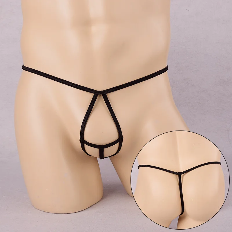 

Men Hot Bikini Open Crotch Bandage G strings Lingerie Underwear Jockstrap Cock Ring Thong Panties