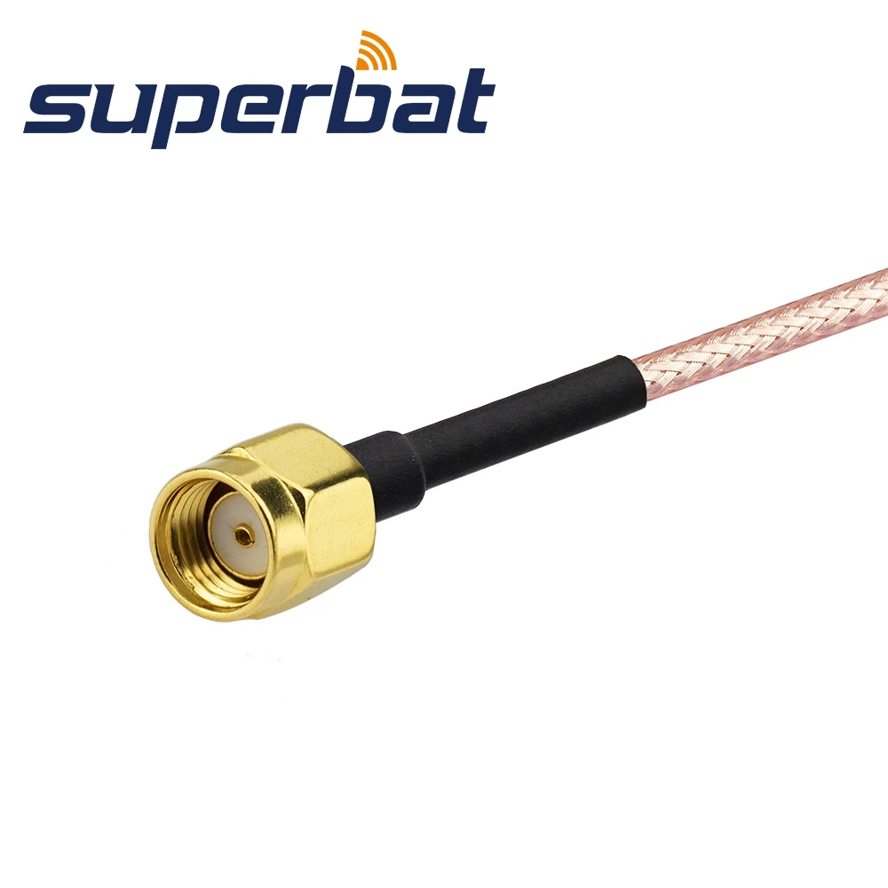 Superbat RF коаксиальный кабель wifi антенна Удлинитель RP SMA штекер RP SMA мужской косичка RG316 15 см