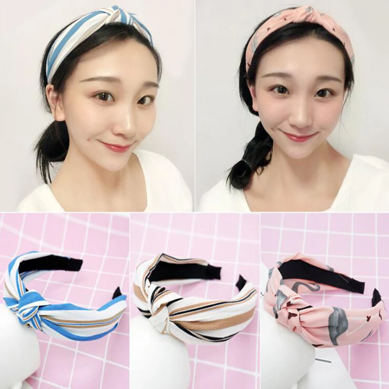 

TEDVS Top Knot Hair Bow Flower Headband Elastic Hairband Hair Accessories for Girls Headband Hair Band for Women