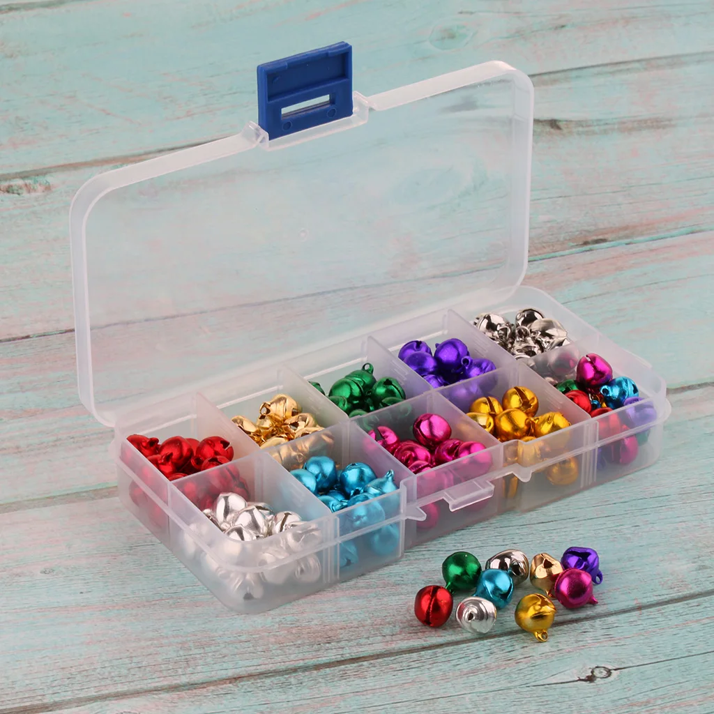 Jingle Bells, 150 Pieces 10MM Crafts Little Bells for DIY Stuffed Animals Supplies, Plush Toys Making Accessories, Wreath Decor 
