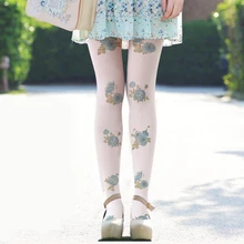 Принцесса сладкий Лолита колготки литературы и искусства Департамент лесного хозяйства ручная роспись с цветочным принтом колготки LKW100