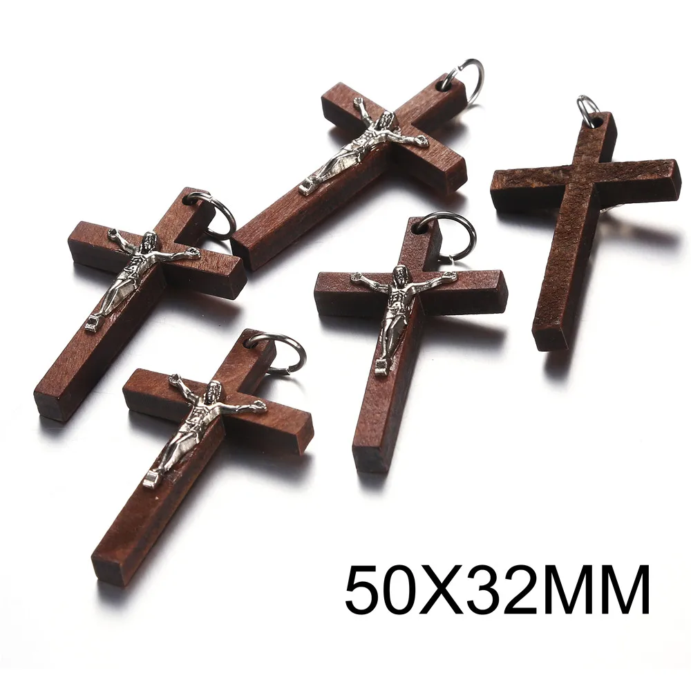 Подвеска в виде католического Креста сделай сам 20 шт./лот 50x32 мм|charms for jewelry|pendant