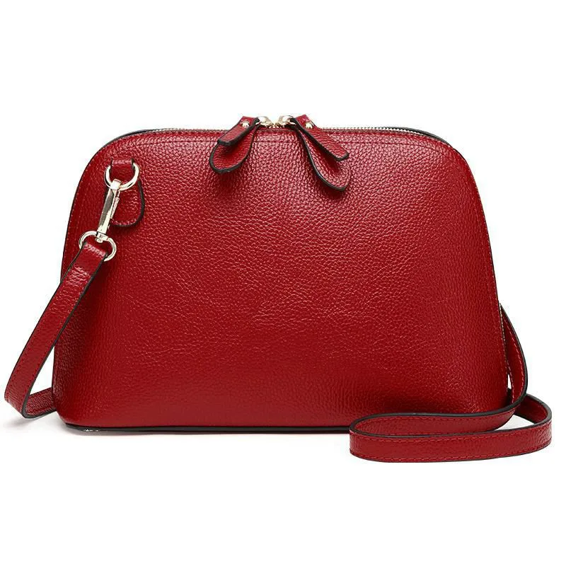 

Genuine Leather Women Messenger Bag High Quality Cow Leather Small Crossbody Shell Borse Women Fashion Shoulder Bolsa Sac A Main