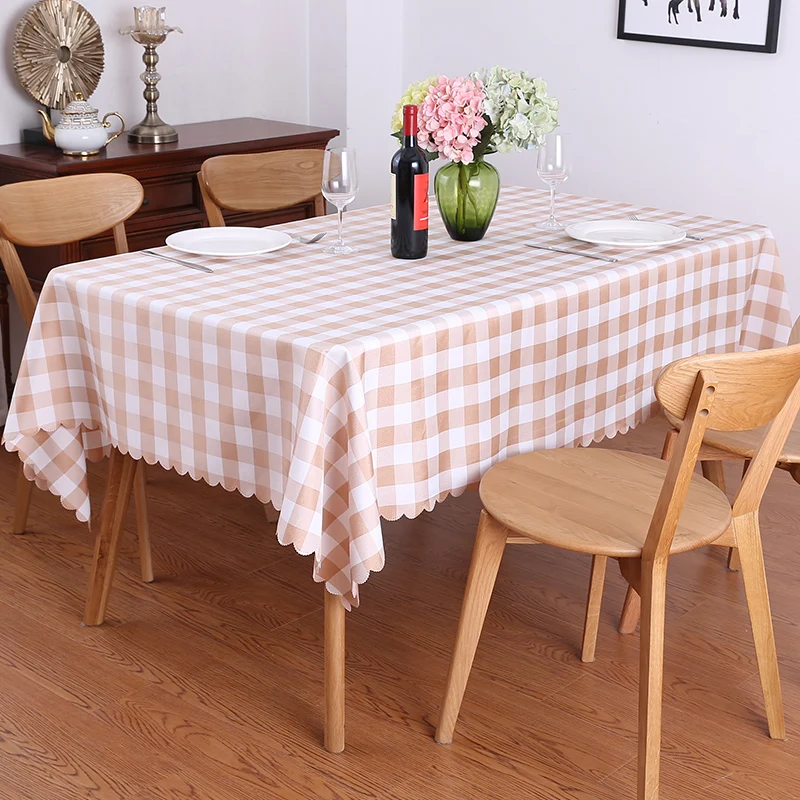 Plaid Tablecloth Home Dining Restaurant Decorative Tabletop Cover Picnic Mat 