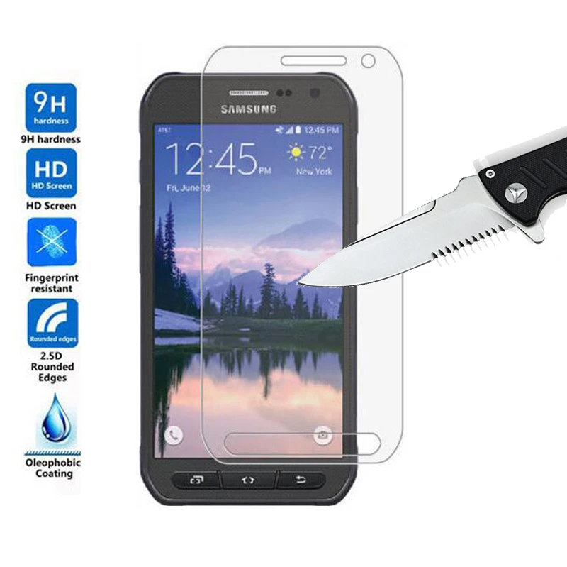 

Premium Real Tempered Glass Film for Samsung GALAXY S4 Active / S5 / S6 / S7 Active / S8 Active Explosion proof New Screen Film