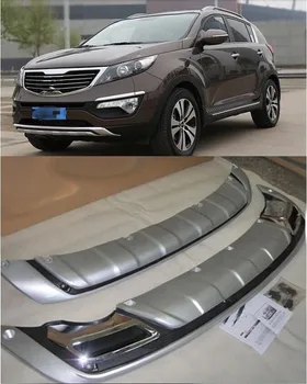 

ABS chrome Front And Rear Bumper Protector Guard Cover Fit for Kia Sportage 2011 2012 2013 2014 2PCS/Set