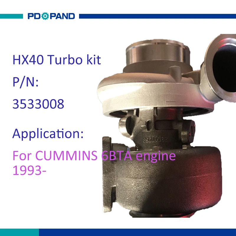 

Turbo kit HX40 3533008 3533375 3533009 3535005 3535664 turbolader turbocompressor for Cummins motor 6BTA turbocharged engine