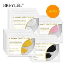 Breylee 24k Gold Eye Serum Eye Mask Anti Wrinkle Puffiness Collagen Eye Patch Face Skin Care Anti-aging Sheet Mask 10pcs=5pairs