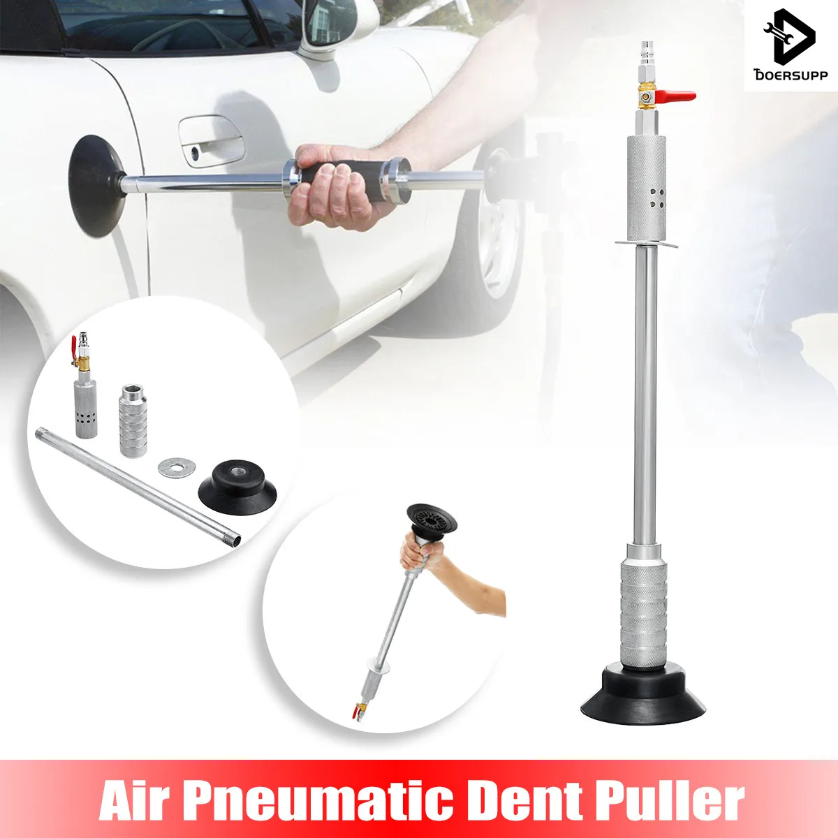 Goedkoop 1 stks Doersupp Air Pneumatische Uitdeukstation Auto Auto Body Repair Zuignap Slide Hammer Tool Kit Slide Hamer Gereedschap