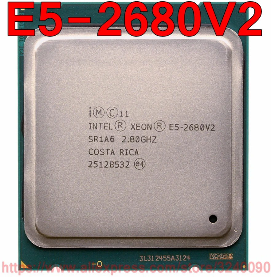 Intel ЦП Xeon E5-2680V2 SR1A6 2 80 ГГц 10-ядерный 25M LGA2011 E5 2680V2 процессор E5-2680 V2 бесплатная