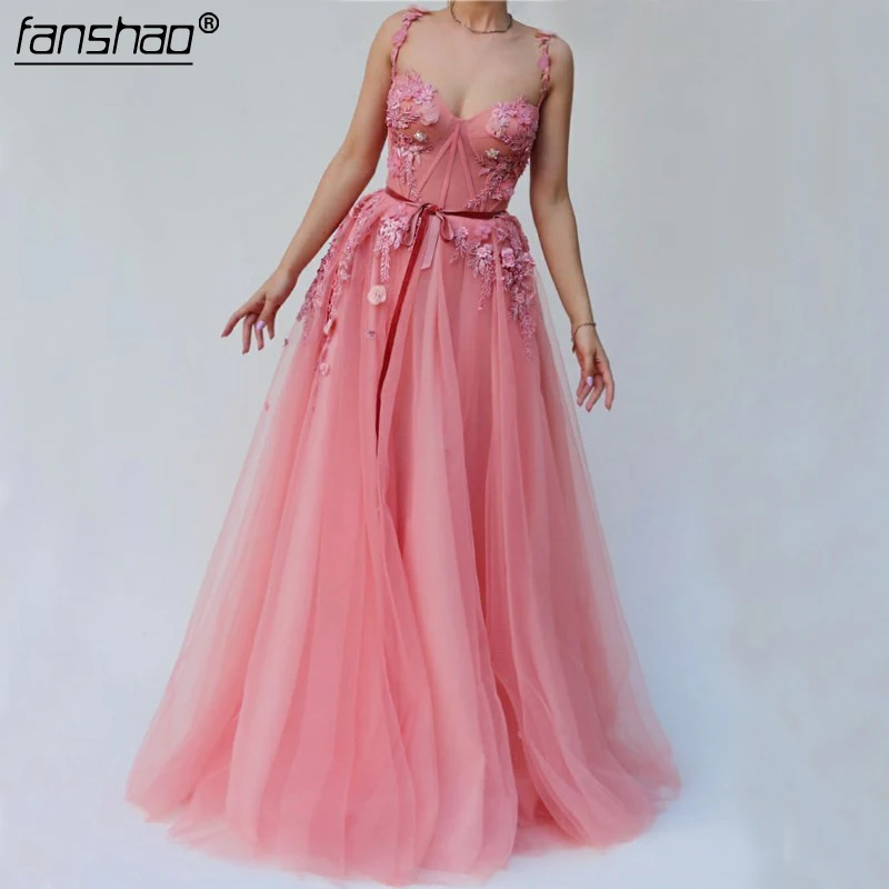 

Peach Muslim Evening Dresses Sweetheart Spaghetti Strap Islamic Dubai Saudi Arabic Long Elegant Evening Gown Long Prom Dress